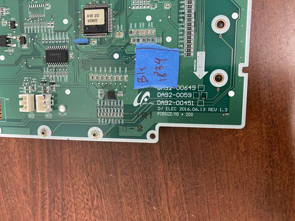 Samsung DA92-00596A Refrigerator Dispenser Control Board AZ50668 | BK1834