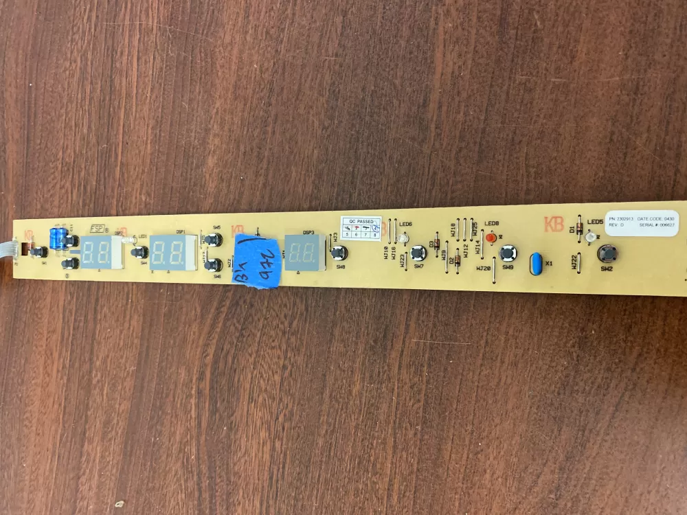 Whirlpool KitchenAid 2302913 Refrigerator Control Board AZ38507 | BK972
