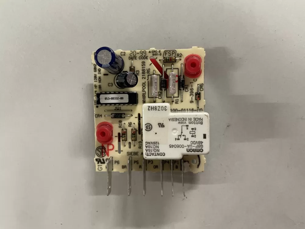 Whirlpool  Kenmore  Maytag  KitchenAid  Estate  Roper 100-01116-07  4388932  AP3109394  2154958  2154985  2169267  2169269  2188159  2303824  2303824A  4388932R  483187  844415  AH372261  EA372261  PS372261 Refrigerator Defrost Control Board