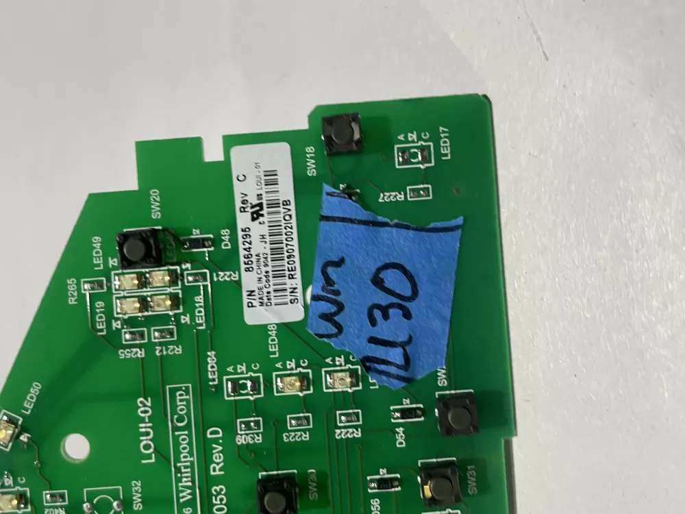 Whirlpool 8564295 User Interface Control Board AZ114441 | Wm2130