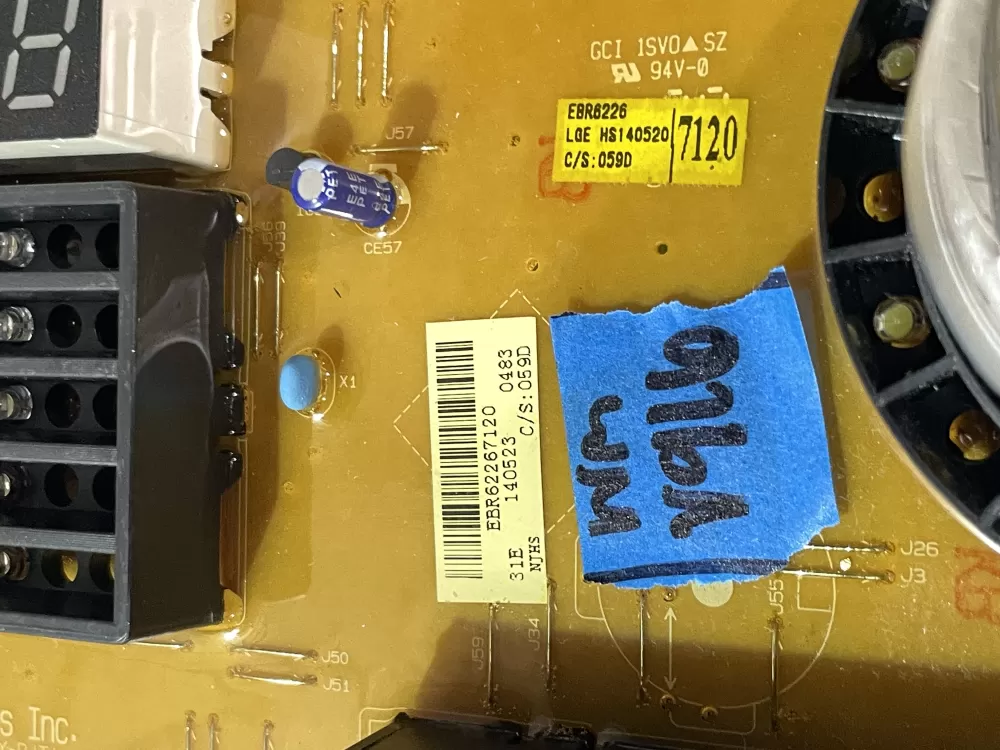 LG EBR62267120 Washer Control Board AZ205231 | Wmv916