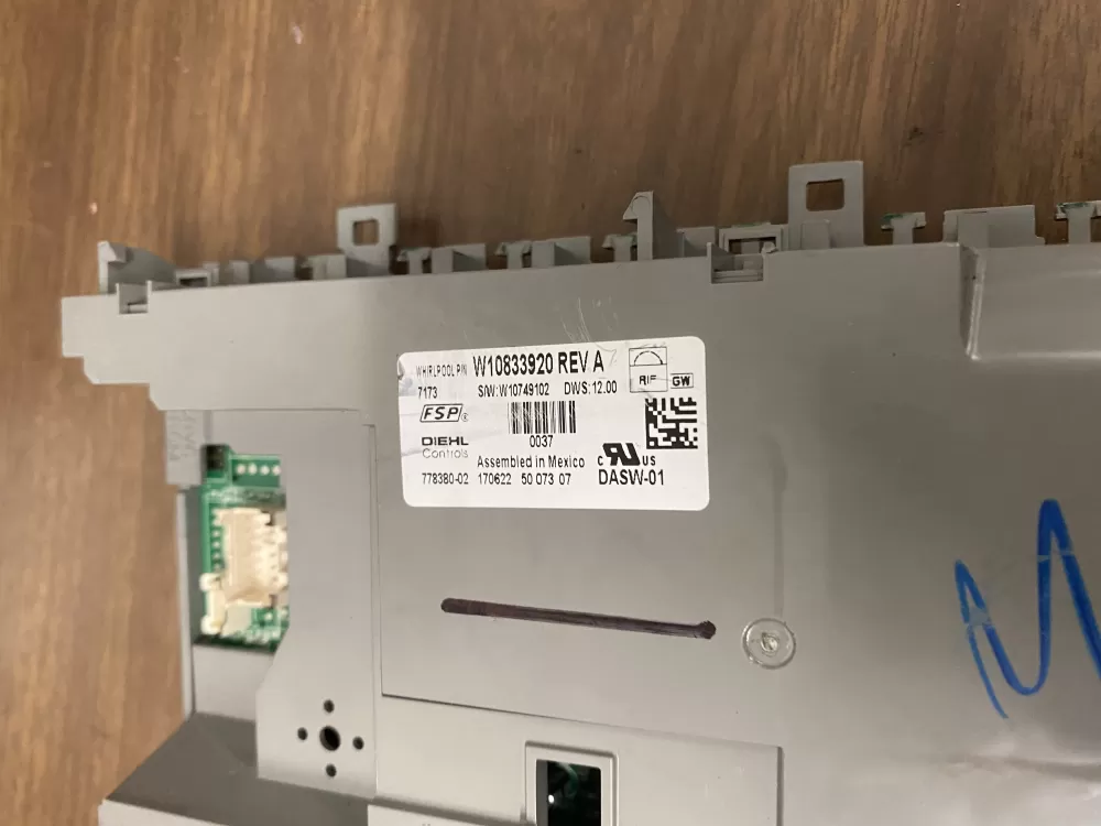 KitchenAid W10539792 W10712076 Dishwasher Control Board AZ29762 | BK336