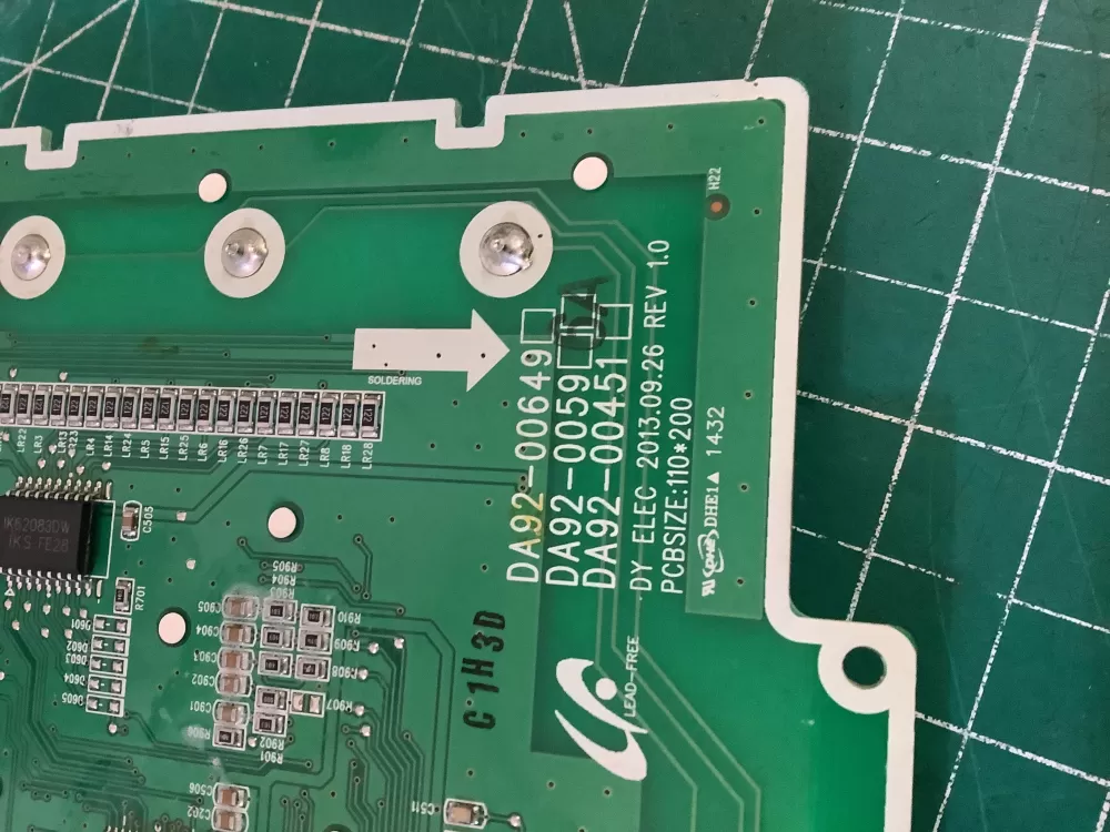 Samsung Kenmore DA92–00596 Refrigerator Dispenser Control AZ182599 | NR2689