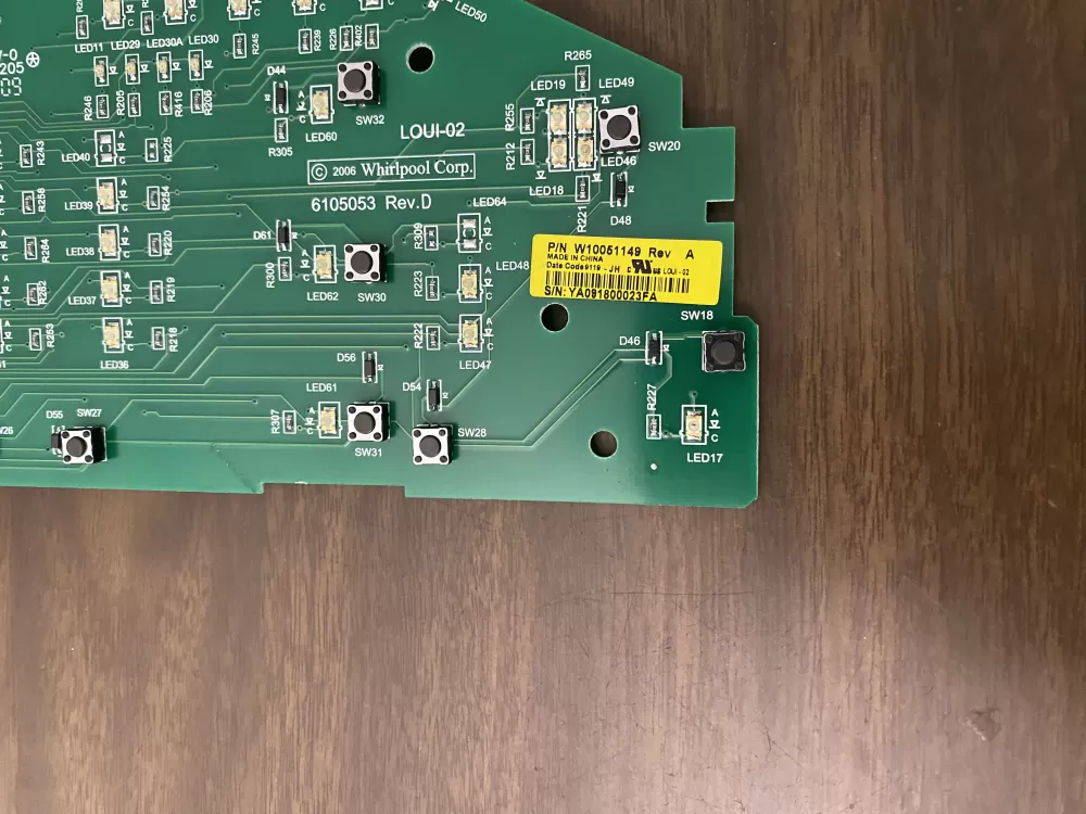 W10051149 WPW10051149 PS11748073 Washer Control Board AZ97020 | BK113