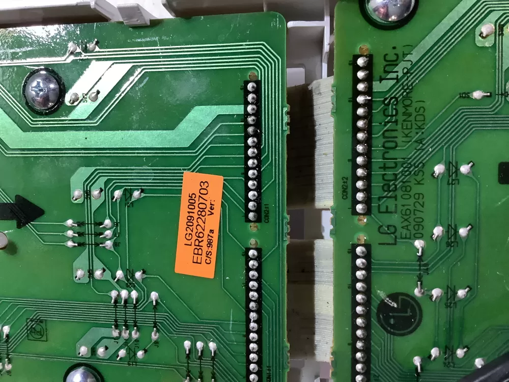 LG Kenmore EBR62280703 Washer Control Board User Interface AZ188605 | ZCV867