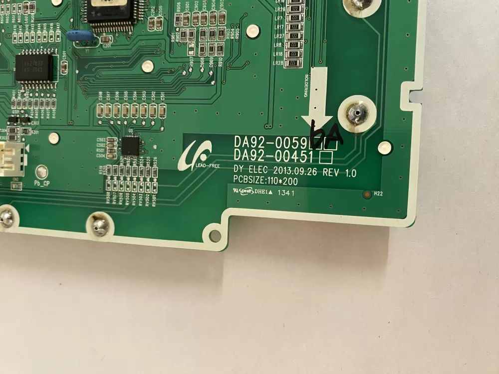 Samsung DA92-00596A Refrigerator Dispenser Control Board AZ199454 | BK2787