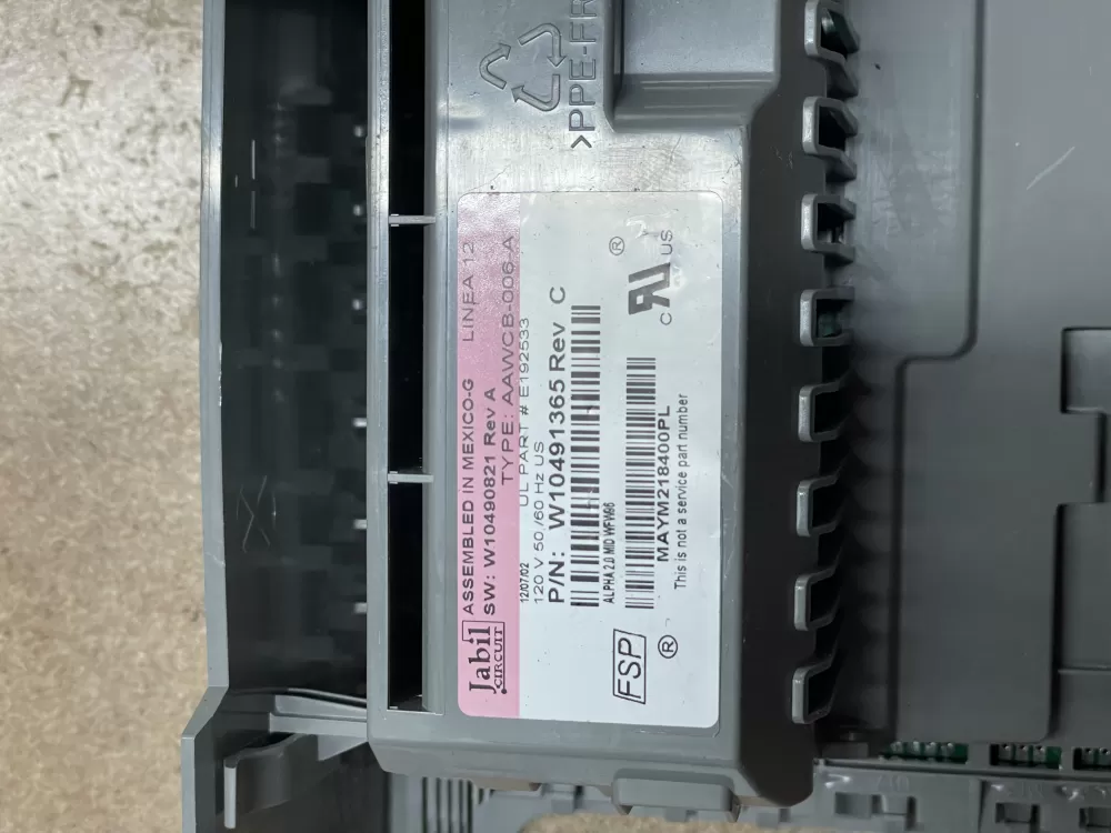 Whirlpool W10491365 Washer Control Board AZ15719 | KMV300