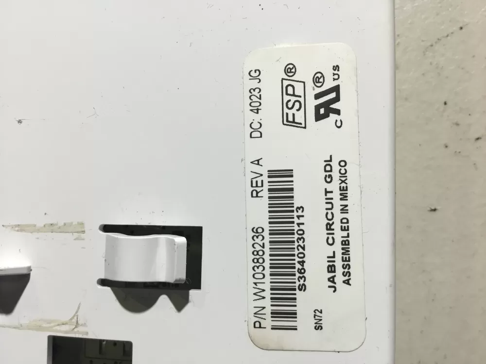 Whirlpool W10388236 Refrigerator Control Dispenser Board AZ38130 | NR3
