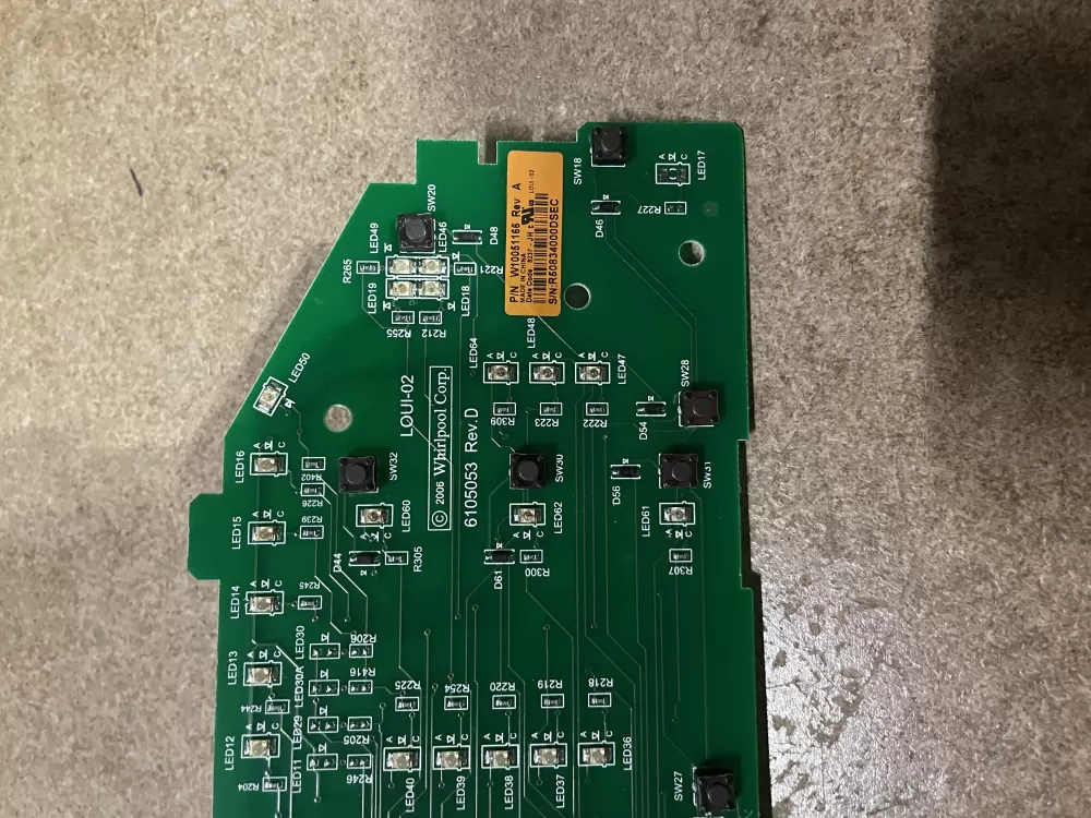 Whirlpool W10051166 Dryer Control Board AZ26532 | KM114