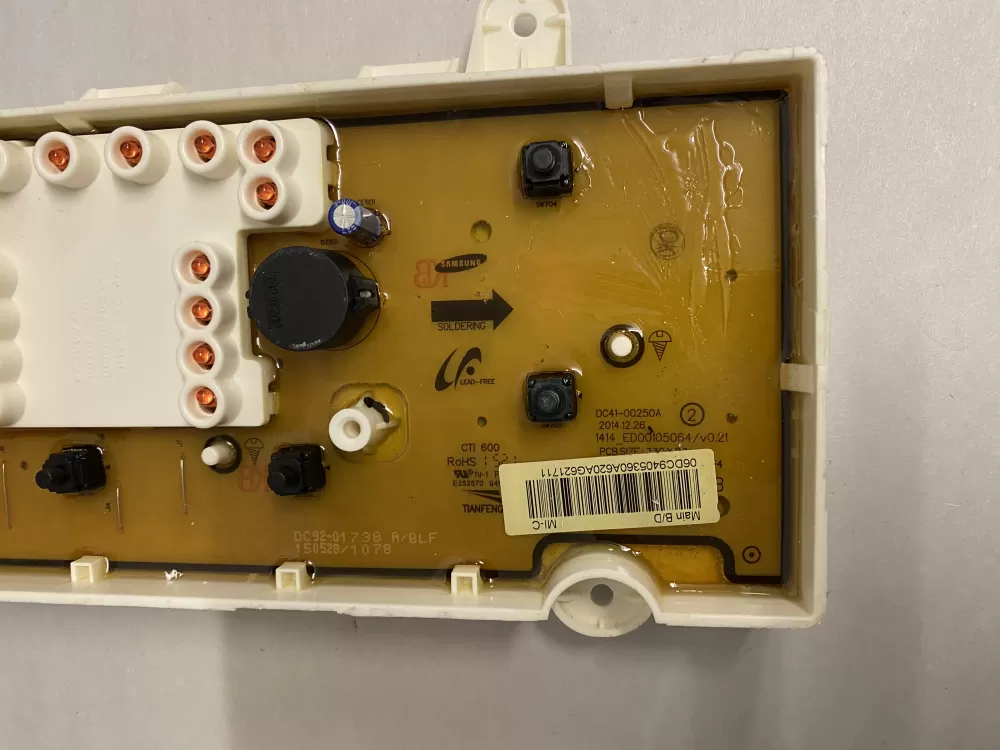 Samsung DC94 05360A Washer Control Board AZ211106 | BK1356