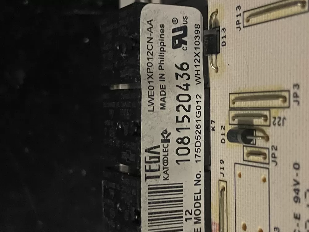 GE WH12X10398 175D5261G012 Washer Control Board AZ38292 | Wm512