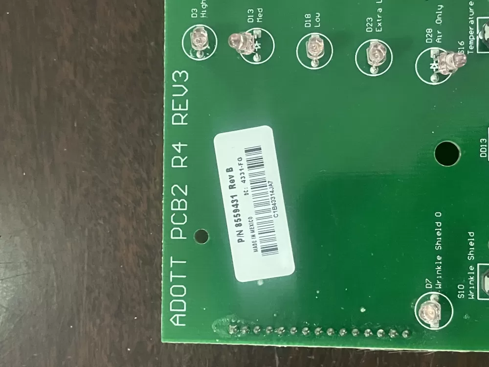 Whirlpool WPW10128437  AP6015409  W10128437  1381598  8559431  3980093  8519389  PS11748687 Dryer Control Board