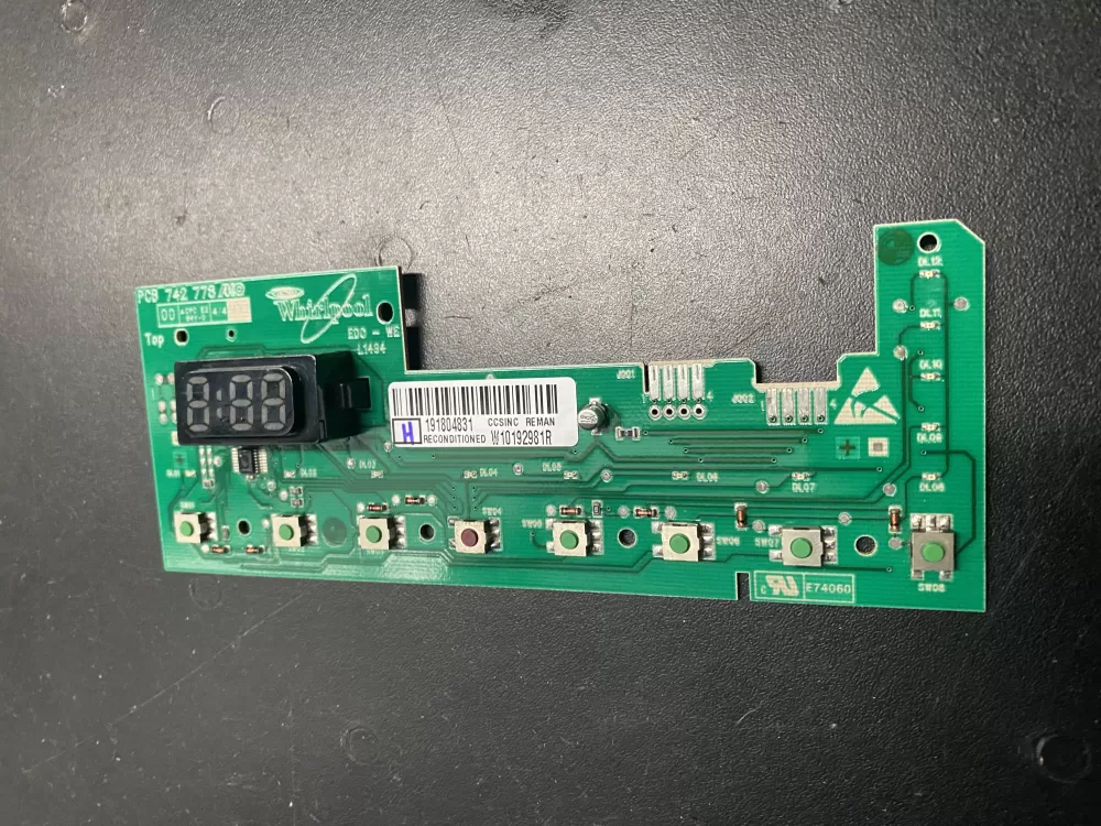 Maytag  Whirlpool WPW10192981  AP6016664  W10192981  4442009  PS11749957  461970422451-1 Washer Control Board