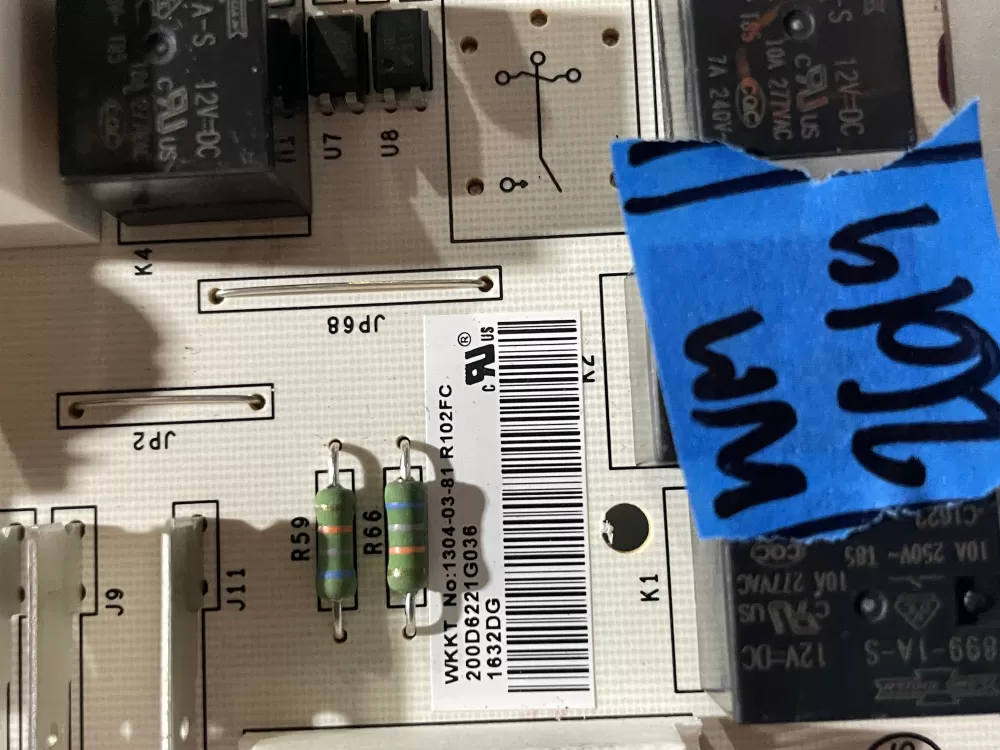 GE EBX1110P002 200D6221G036 Refrigerator Control Board AZ184220 | Wm2619