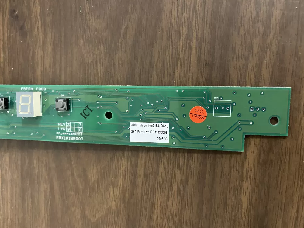GE 197D4143G008 Wr55x10831 Refrigerator Control Board AZ32064 | BK1677