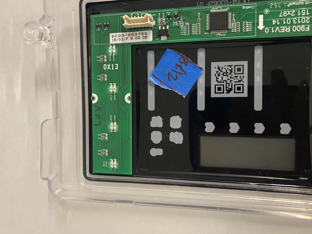 Samsung DC92-01607J DC94-06643A Dryer UI Control Board AZ203849 | BK2178