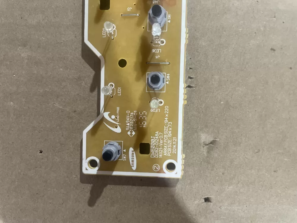 Samsung DD82 01248A Dishwasher Control Board AZ64397 | KM2085