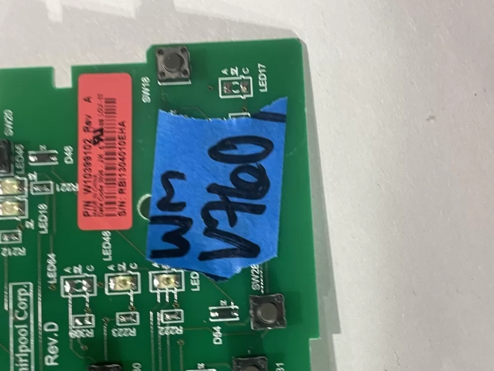Whirlpool W10399102 WPW10394244 Washer Control Board AZ169314 | Wmv760