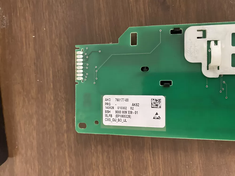 Bosch 9000 809 339-01 760177-00 Washer Control Board AZ31145 | BK266