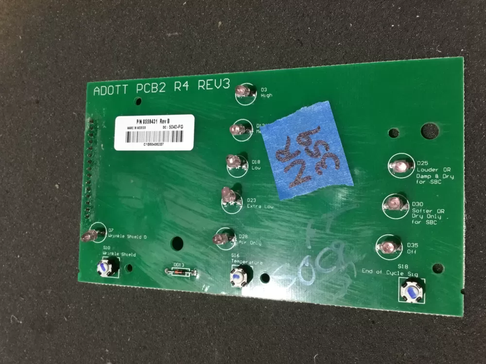 Whirlpool GDL-02059 Dryer Control Board AZ83738 | NR359