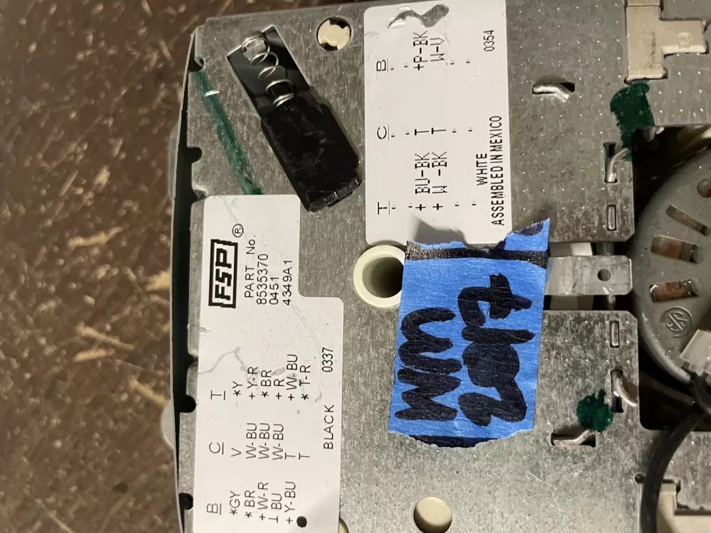 Frigidaire Kenmore Whirlpool 8535370 Dishwasher Timer AZ56742 | Wm2017