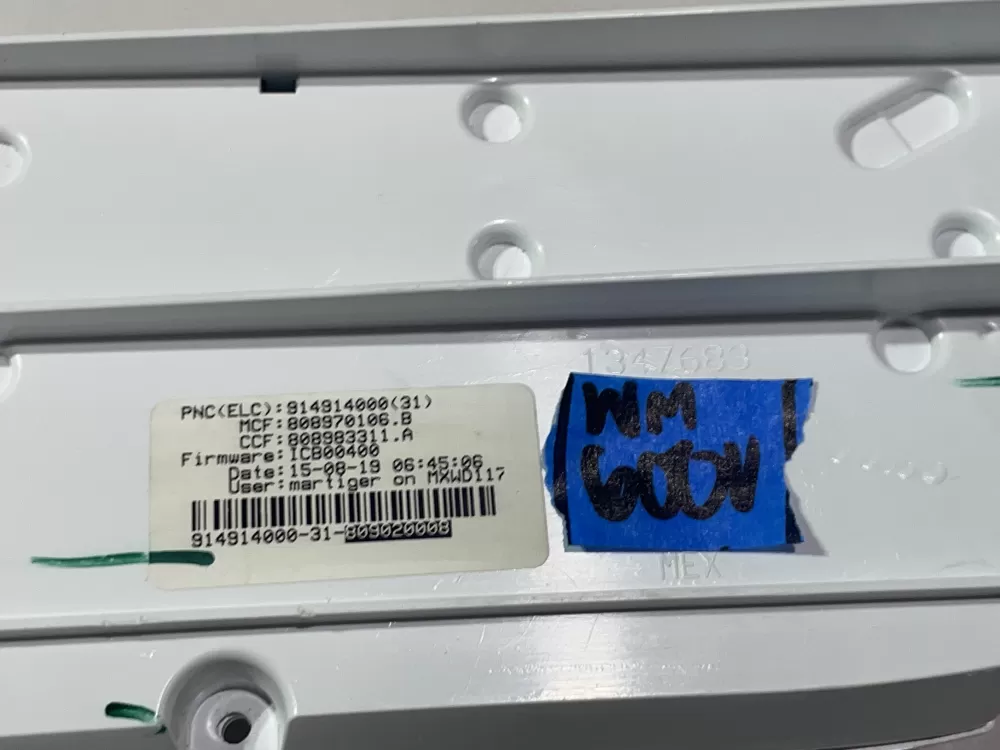 Frigidaire Electrolux 134994910 809020002 Washer Control Board AZ145570 | Wmv600