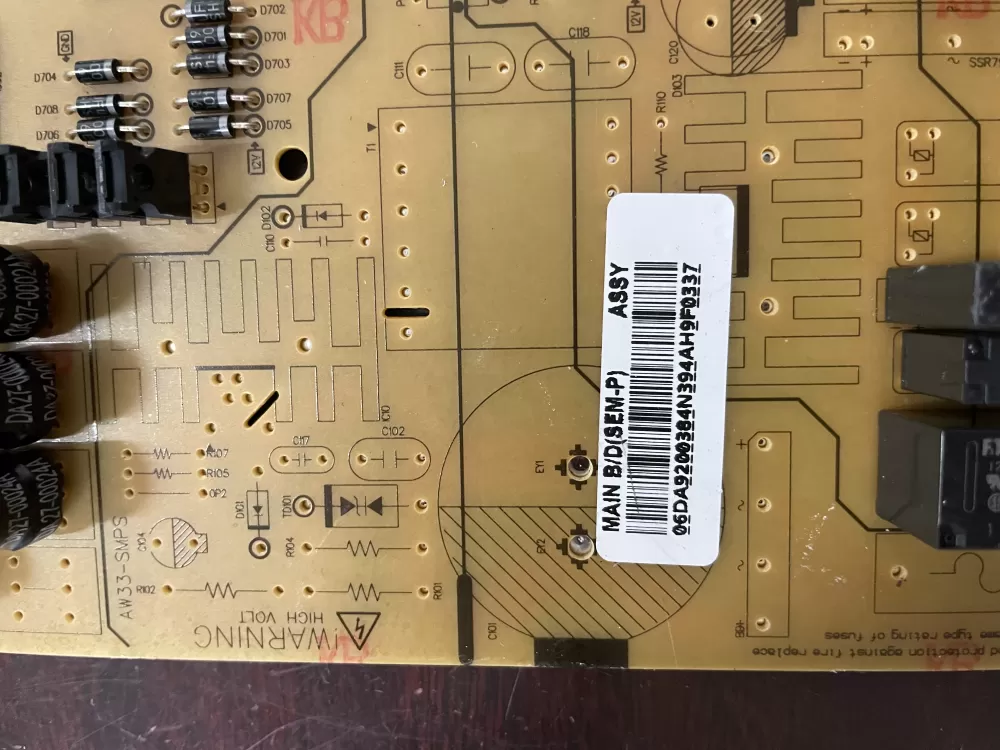 Samsung DA92 00384N Refrigerator Control Board AZ38790 | KM276