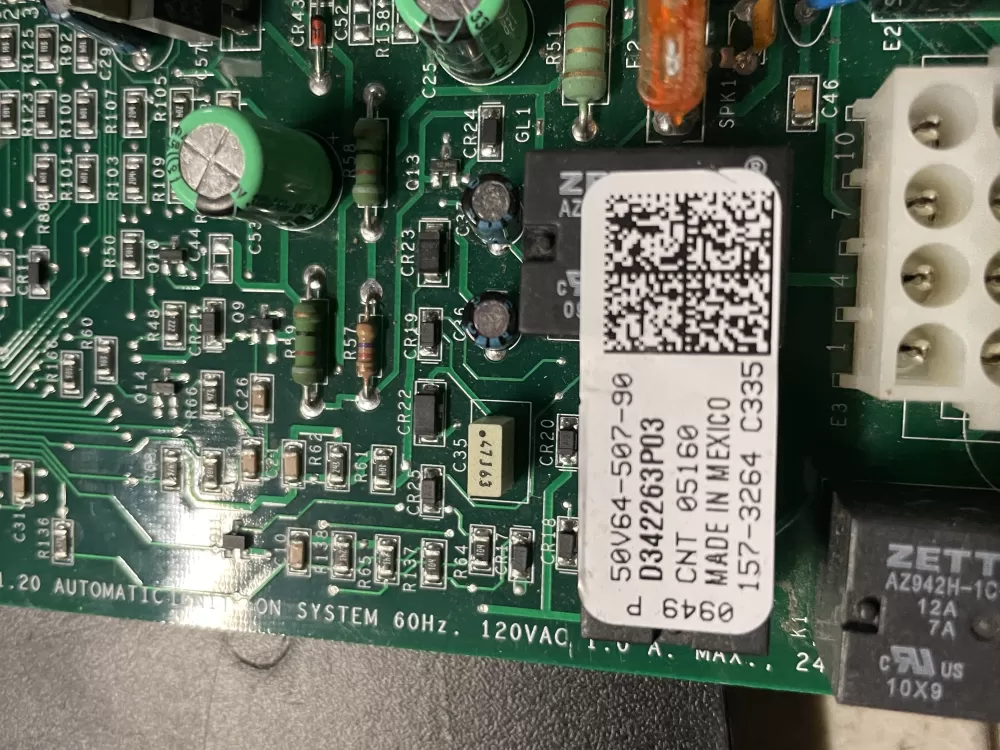 Emerson Trane D342263P03 Furnace Control Board 50v64 507 90 AZ4653 | WM1398