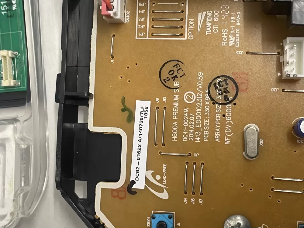 Samsung Washer Control Board DC92-01622A AZ208237 | KMV716
