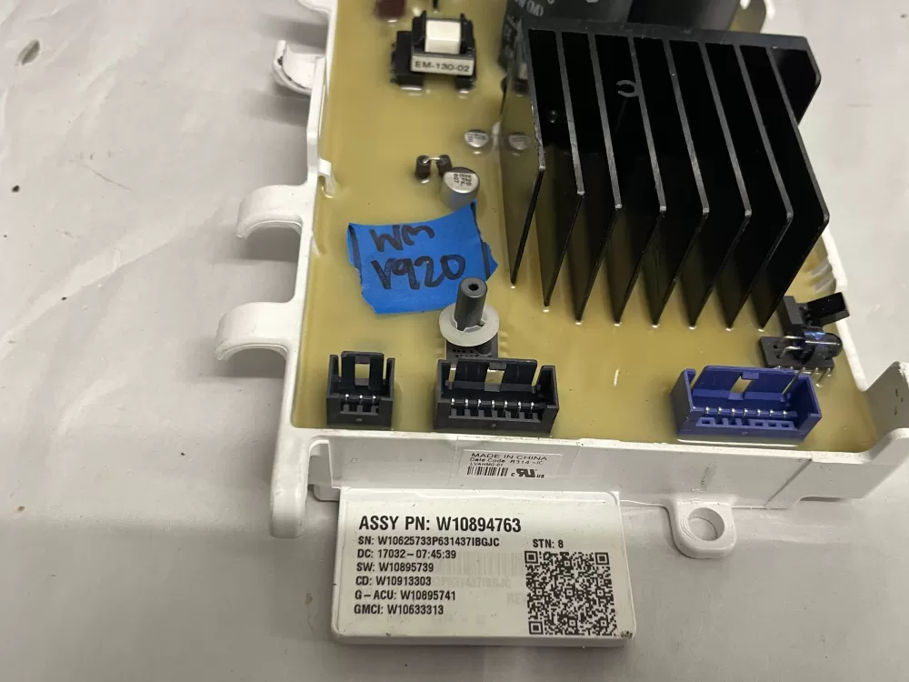Whirlpool Maytag W10894763 W10920541 Washer Control Board AZ207799 | Wmv920