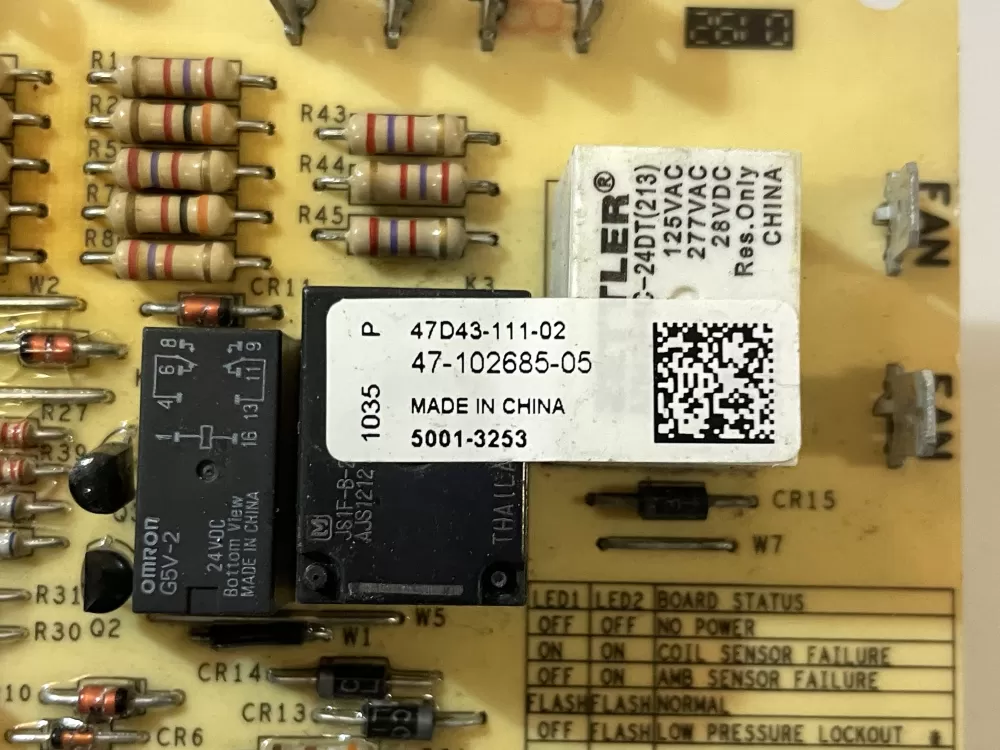 Emerson 47 102685 05 47d43 111 02  d43 Control Board  AZ110633 | Wm229