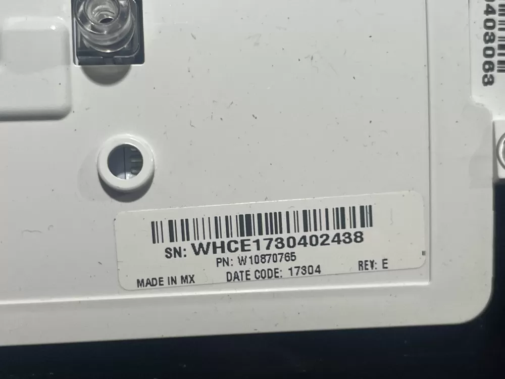 Whirlpool W10596694 W10870765 W11175821 Washer Control Panel AZ144949 | Wmv532