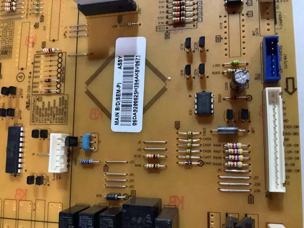 Samsung DA92 00625H Refrigerator Control Board AZ183640 | ZC2706