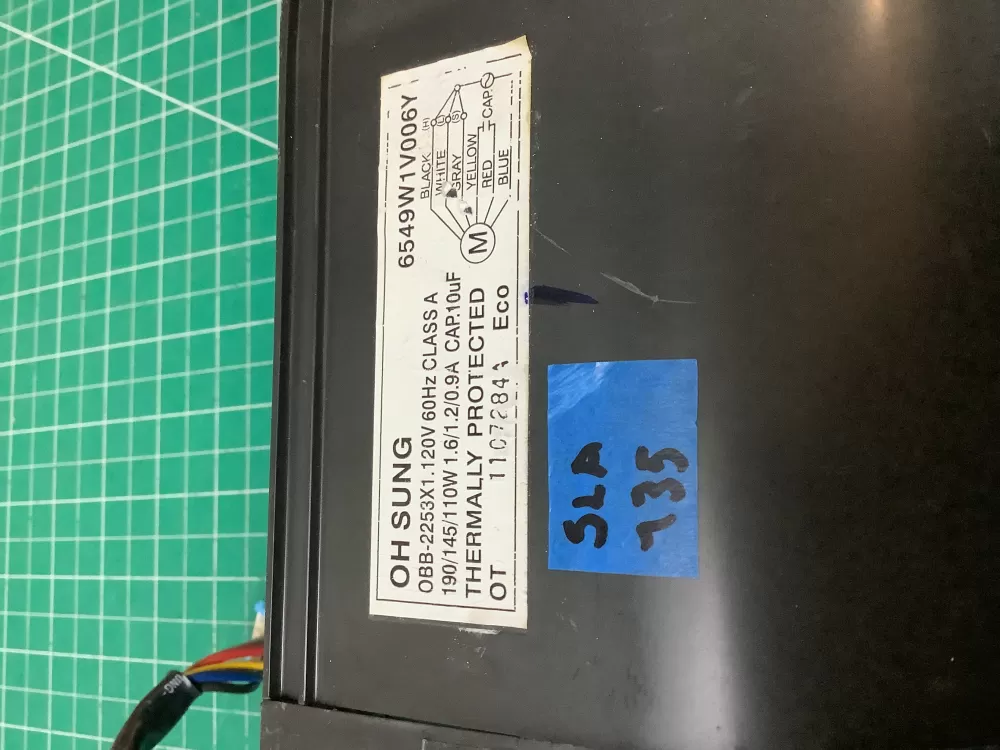 LG Kenmore 6549W1V006Y Microwave Ventilation Motor AZ226418 | SLA135