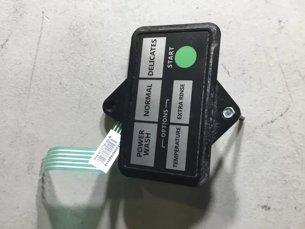 Whirlpool W10779139  W11126040 Washer Membrane Switch
