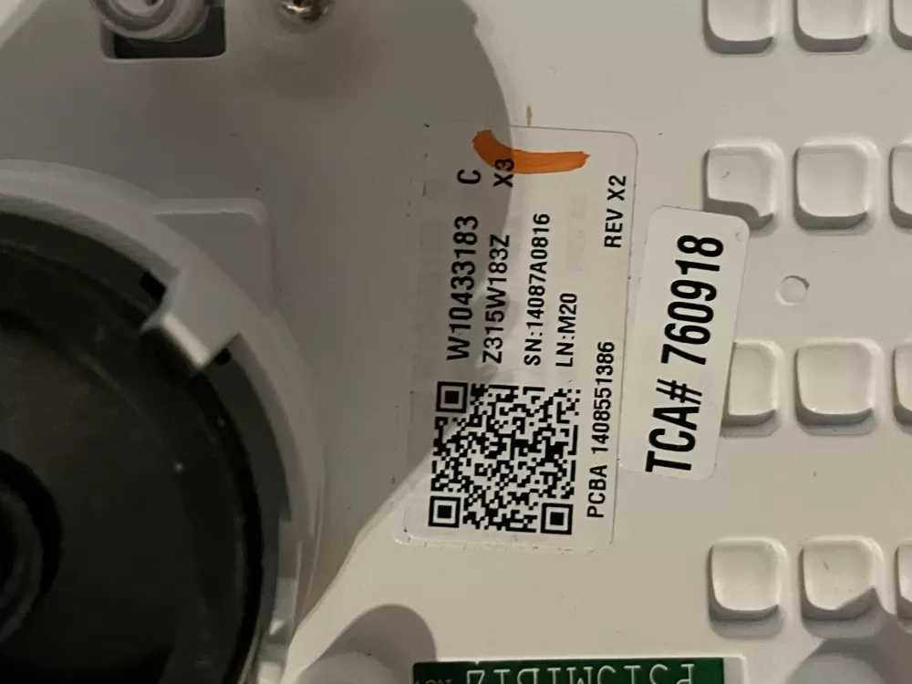 Whirlpool Maytag W10748417 W10433183 Washer Control Panel AZ34259 | Wmv374