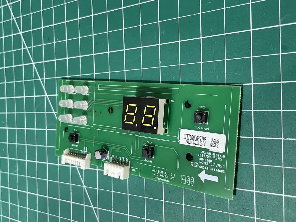 Midea 1717600003975   231013  E197709  ROHSE123995  CQC14134116663  Dishwasher Control Board