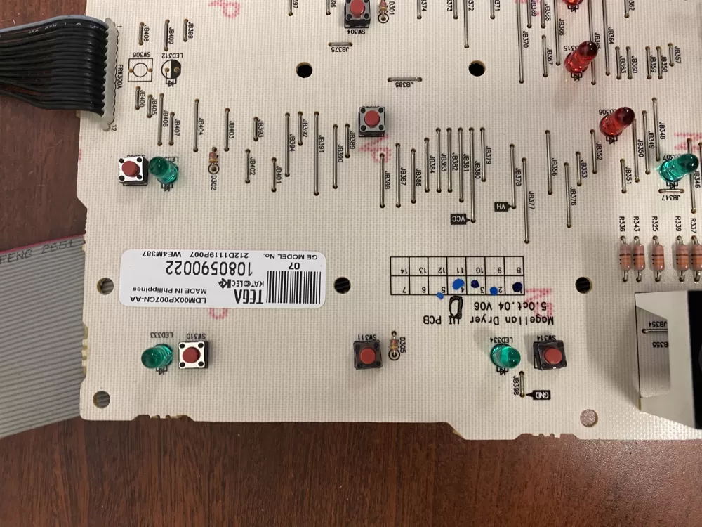 GE 212D1119P007 WE4M387 Dryer Control Board AZ49684 | BK1813