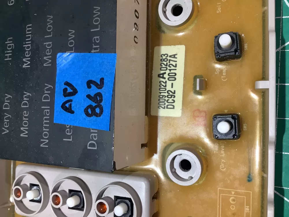 Samsung DC92 00127A Dryer Control Board AZ185374 | AV86w