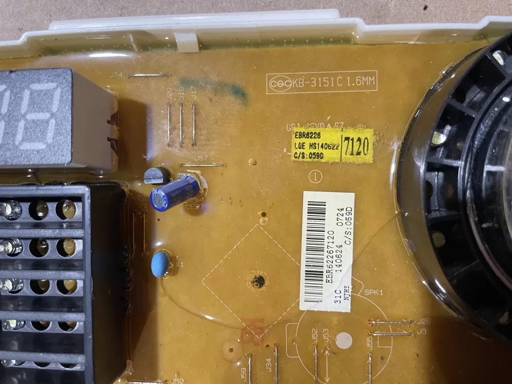 LG EBR62267120 Washer Control Board AZ68483 | KMV474