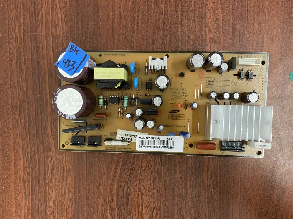 Samsung DA92 00768D Refrigerator Control Board Inverter AZ35643 | BK433