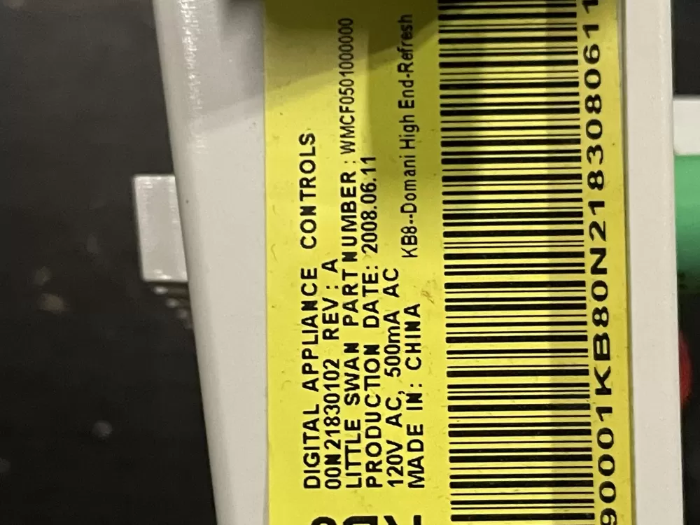 GE WH12X10355 00N21830102 WMCK0501000000 Washer Control Board AZ27761 | WMV154