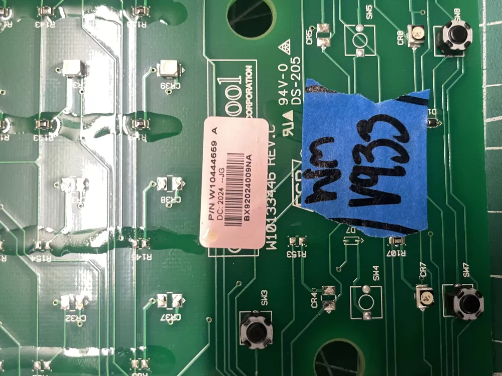 Whirlpool W10444659 W1033446 Washer Control Board Interface AZ211610 | Wmv933