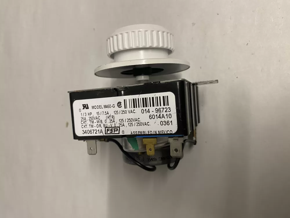 Whirlpool 3406721A AP3097855 3406721 WE04X10051 PD00055758 WE4X10051 877373 AP3637093 PS265288 EAP265288 Dryer Timer