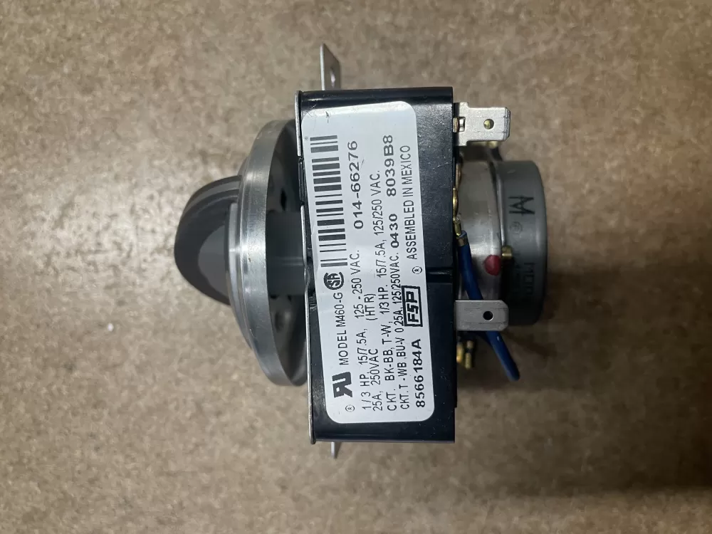 Whirlpool  Kenmore  Maytag  Crosley WP8566184  AP6013380  8566184  1180505  8566184R  8566184A  PS11746606 Dryer Timer