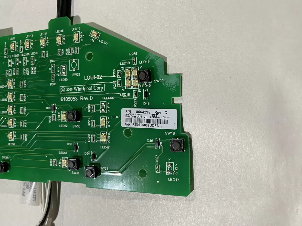 Whirlpool 8564295 User Interface Control Board AZ141151 | BK2280