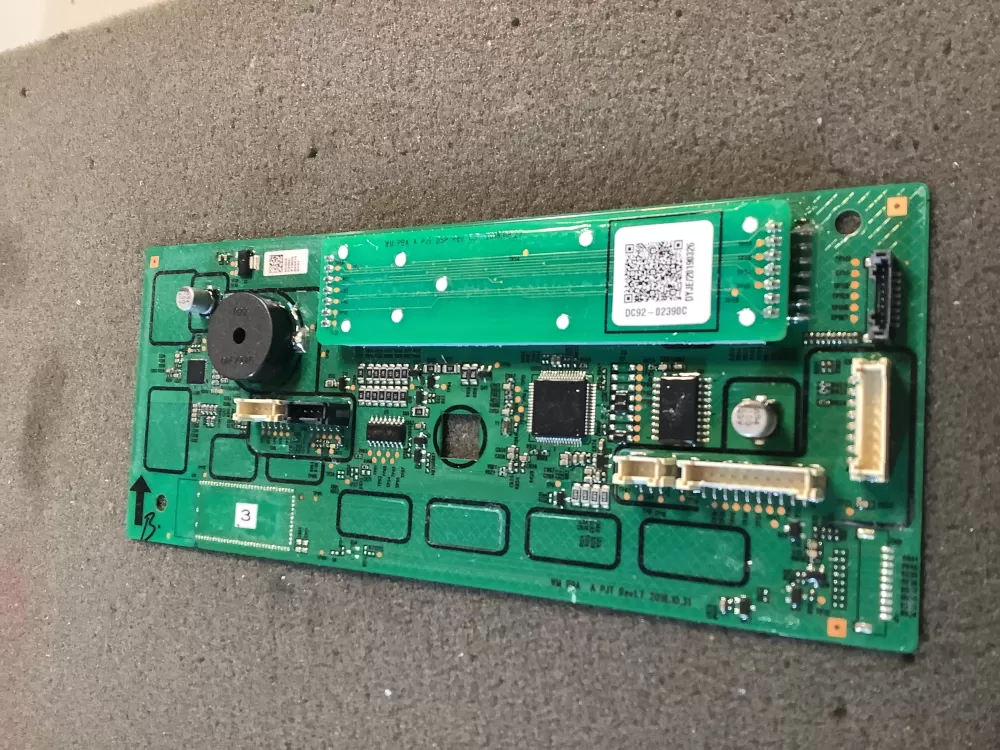 Samsung DC92-02390C Dryer Control Board User Interface AZ119563 | NR2195
