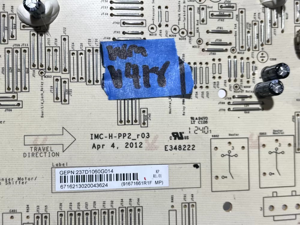 GE 237D1060G014 Washer Control Board AZ111734 | Wmv418