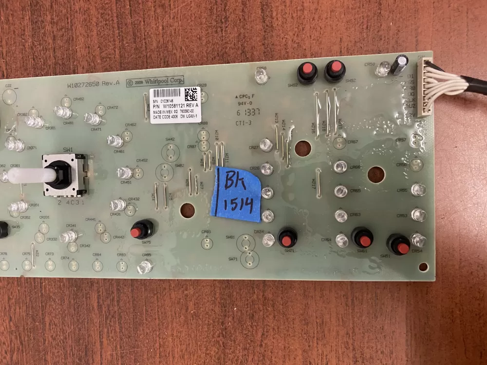 Kenmore Whirlpool W10581121 Washer Control Board AZ47981 | BK1514