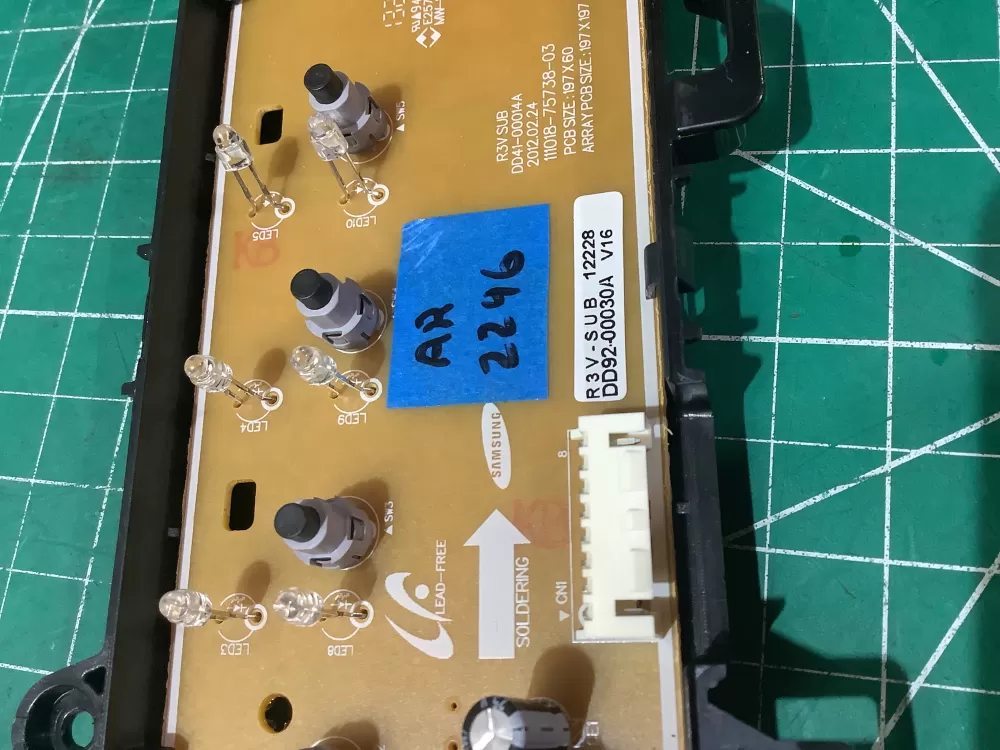 Samsung Dd61 00405a Dishwasher Control Board Display AZ191242 | AR2296